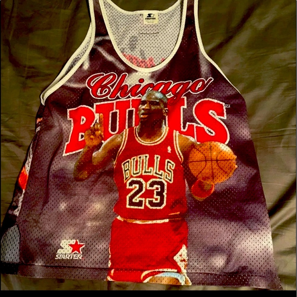 Air Jordan vintage starter jersey nba Chicago bulls original 1988 retro 3 nwot